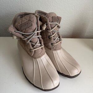 Sperry Beige and Light Brown Duck Boots